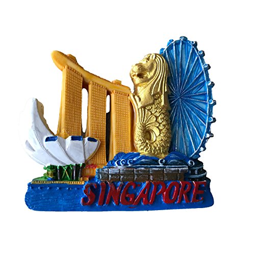 Singapur 3D Harz Kühlschrank Magnet, Kühlschrank Magnet, Haus und Küche Dekoration, Tourist Souvenirs