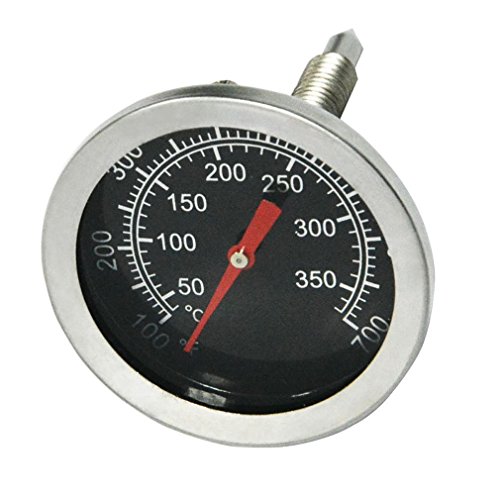 Onlyfire Edelstahl Grillthermometer bis 350°C/700°F, Thermometer für alle Holzkohlegrill, Grills, Ofen, Smoker, Räucherofen und Grillwagen, analog, Grillzubehör (Anzeige: Celsius und Fahrenheit)