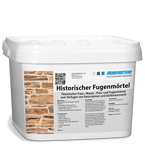 Ruberstein® Historischer Fugenmörtel natur im 5 kg Eimer