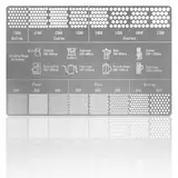 HOTUT Kaffeemehl Messlineal, Edelstahl Kaffee mahllineal zum Messen der Rauheit von Kaffeepulver, Messkarte Für Gemahlenen Kaffee für Zuhause, Cafés, Bars