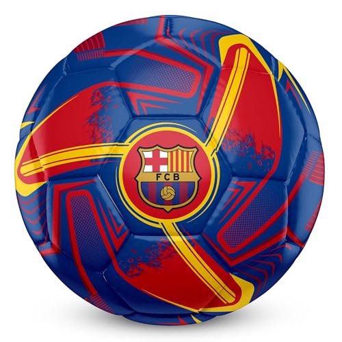Hy-Pro Offiziell lizenzierter FC Barcelona Fußball, Größe 5, Turbinen-Design, Barcelona Merchandise, Barca, Training, Match, Sammlerstück für Kinder und Erwachsene