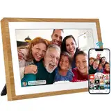 Digitaler Bilderrahmen 32 GB 10,1 Zoll WLAN Digitaler Fotorahmen 1280x800 IPS LCD Touchscreen Intelligenter Fotorahmen Automatische Drehung Sofortiges Teilen von Fotos Oder Videos über die Frameo App