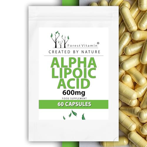 Forest Vitamin - Alpha Lipoic Acid 600mg - 60 Kapseln - Alpha-Liponsäure - Antioxidans - Gesundheit & Schönheit