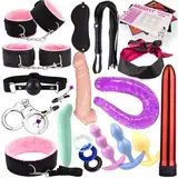 Adventskalender 2024 BDSM Sex Toys Kits de Bondage SM Sex Restraints Gode Anal 23Pièces Sex Toys Gode Anal Gonflable Avec Pompe Buttplug Anal Gode Penis Ring Plug Anal Grossier Parfait