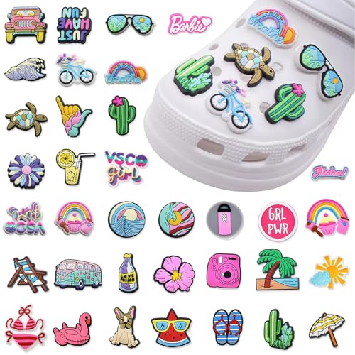 DKDDSSS 35 Stück Schuh Charms, Croc Anstecker für Kinder, Croc Pins Schuhanstecker, Cartoon Schuh Dekoration, PVC Shoe Charms, für Kinder Jungen Mädchen Erwachsene