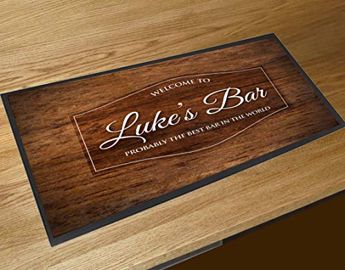 Personalisierbarer Barläufer, Holzoptik, für Bar, Kneipe, Biermatte