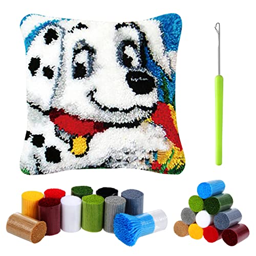 Kinsinder Knüpfteppich Zum Selber Knüpf-Sets 40x40cm, Latch Hook Kits Teppiche, DIY Dekorative Kissenbezüge Stickerei Kreuzstich Kunsthandwerk