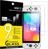 NEW'C 3 Stück, Panzer Schutz Glas für Nintendo Switch (modèle OLED), Frei von Kratzern, 9H Härte, HD Displayschutzfolie, 0.33mm Ultra-klar, Ultrabeständig