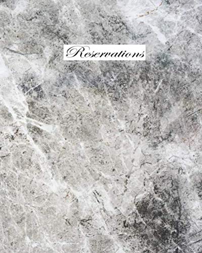 Reservations: A 100 page Restaurant Guest Reservation Log Book - Gray Marble