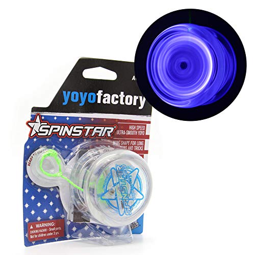 YoyoFactory SPINSTAR LED Yo-yo - BLAU (Leuchtendes JoJo, Ideal für Anfänger, Schnur und Batterien Enthalten, Moderne Leistung Jo-Jo)