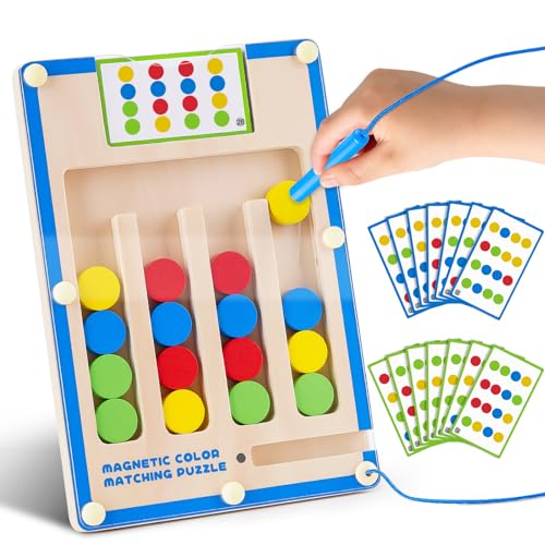 Montessori Spielzeug ab 3 4 5 6 Jahre Junge Mädchen: Motorikspielzeug Geschenk Junge 4-5-6-7 Jahre Geburtstagsgeschenk Activity Board für Kinderspielzeug ab 3-8 Jahr Holzspielzeug Lernspiele Labyrinth