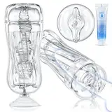 Masturbieren Taschenmuschi Sex Spielzeug - Erotisches Sexspielzeug Masturbator für die Männer Solo, Silikon Saugfuß Cup Masturbatoren Handfrei Mann Realistisch Blowjob Pocket Pussy mit Vagina Toys