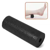 Mini Faszienrolle für Selbstmassage,Black Foam Roller Kleine,15x5cm Faszienrolle Fusssohle Schwarz,Kleine Fitness Rolle für Nacken Rücken Wirbelsäule Yoga,Rehabilitation,Pilates,Massagerolle