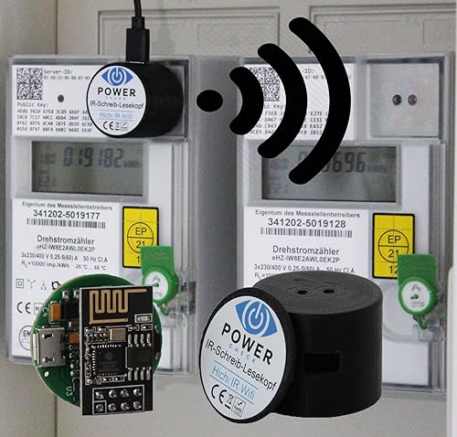 Hichi Wlan IR Lesekopf für Stromzähler optisch auslesen - SmartMeter - Volkszähler - Optokopf - Wifi