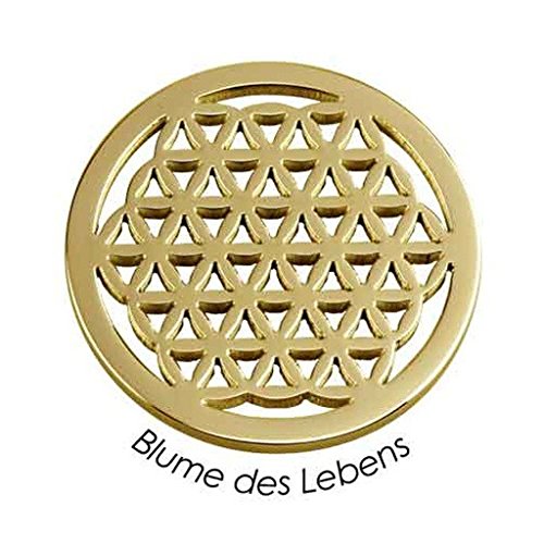 Quoin Damen-Schmuckmünze Flower of Life Münze Large Vergoldet teilvergoldet - QMOW-08L-G