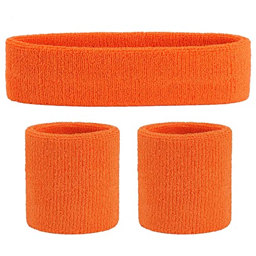 ONUPGO Schweißband Set Sportstirnband Handgelenk gestreifte Schweißbänder Frottee Sporttraining Basketball-Armband Stirnbänder Feuchtigkeitstransport Schweiß absorbierendes Stirnband