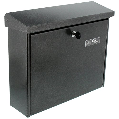 Burg Wächter Briefkasten, A4 Einwurf-Format, EU Norm EN 13724, Inkl. 2 Schlüsseln, Verzinkter Stahl, Journal 5867 E, Eisen, Stahl Eisenfärbig