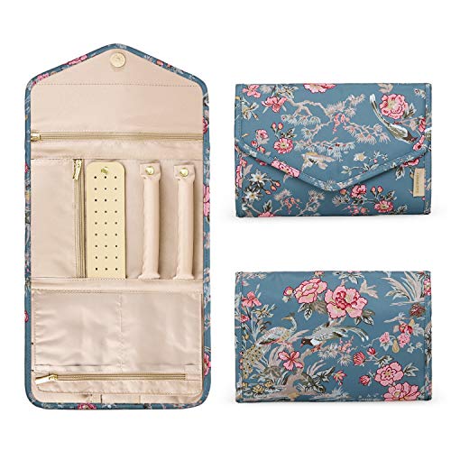 bagsmart Schmuck Organizer Tasche Reise Schmuckaufbewahrung für Ringe, Ohrringe, Halsketten, Uhren