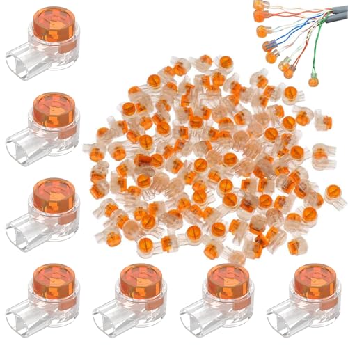 K1 Scotchlok Kabel Verbinder,UY-Schnittstelle Klemme,Schwachstromverbinder,UY Stecker Kabelverbinder,Einzeladerverbinder,K1 Anschluss,K1 Kabel Verbinder,für Telefonkabel Netzwerkkabel,100 Stück