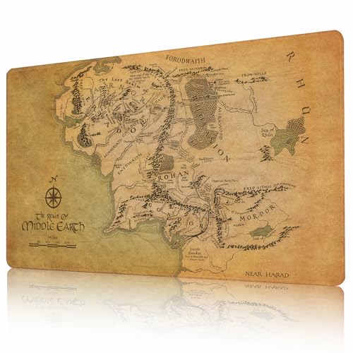 MTG Spielmatte 24" x 14" TCG Karten Spielmatte mit Genähte Kanten und Glatte Gummioberfläche für Kartenspiele Anti-Rutsch Gaming Spielmatte Kampfspielmatte mit Kostenlose Aufbewahrungstasche
