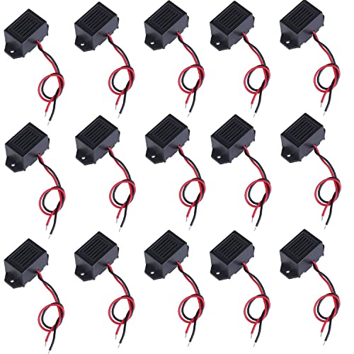 RUNCCI-YUN 15Pcs 3V 5V 9V 12V Active Piezo Summer ,Elektronischer Summer,Mechanischer Summer 100 db （Mit Vibration）