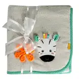 Fehn Kuscheldecke Zebra - Kuschelige Schmusedecke als Babydecke - Schmusetuch & Krabbeldecke für Kinderwagen und Babyschale - ideales Schnuffeltuch und Erstlingsdecke - für Babys ab 0+ Monaten