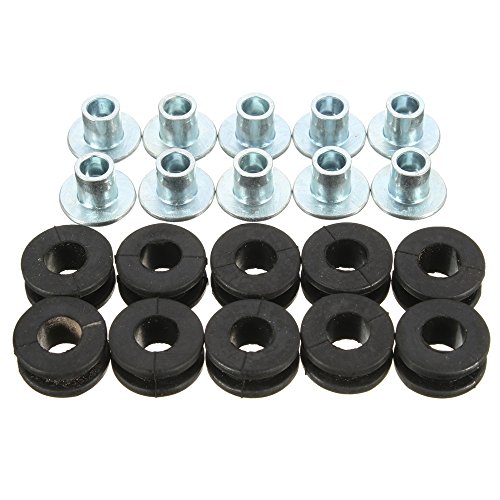 GOZAR 10Pcs Motorrad Gummussur-Brümmets Bolt Für Honda/Yamaha/Suzuki/Kawasaki Fairings