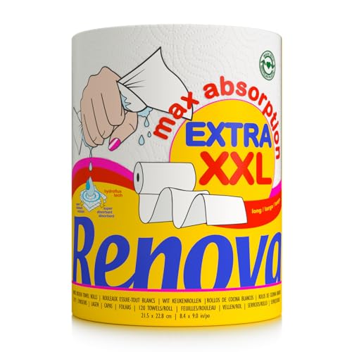 Renova MAX ABSORPTION EXTRA XXL Paper Towel 1 roll, White, Large