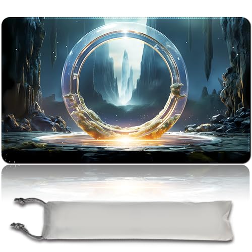 MPLR BOARD GAME Brettspiel MTG Spielmatten+Kostenlose wasserdichte Bag,Stitched Edges,Smooth Rubber Surface,MTG PlayMat with Zones(An original Black Lotus Playmat) (Sol RingNO Zone)