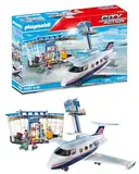 PLAYMOBIL City Action 71153 Flughafen mit Flugzeug und Tower, Mit 2 in 1 Wendekarton als umweltfreundliche Verpackung, Spielzeug für Kinder ab 4 Jahren [Exklusiv bei Amazon]