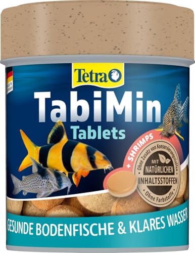 Tetra Tablets TabiMin - Tabletten Fischfutter für alle Bodenfische, z.B. Welse, Schmerlen oder bodengründelnde Barben, 120 Tabletten Dose