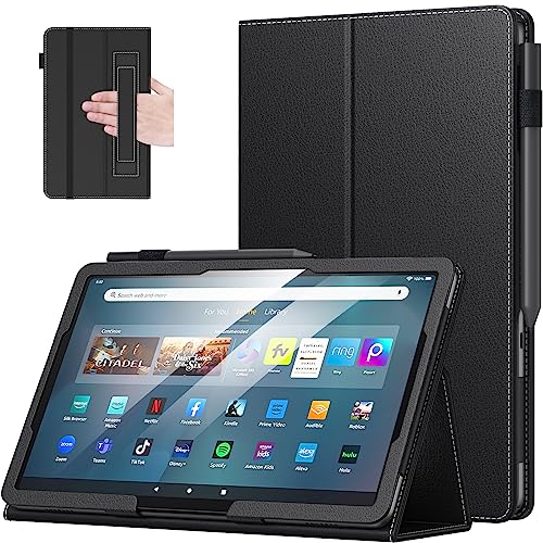 MoKo Hülle für Amazon Fire Max 11 Tablet (13. Generation, 2023) 11", Dünne Tablethülle für Kindle Fire 11 Tablet, Smart Case mit 2 Winkel Auto Schlaf/Aufwach Einhandbedienung, Schwarz