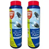 2 x 500 g Protect Home Natria Bio- und Mülltonnen Pulver gegen Fliegenmaden + Gardopia Zeckenzange mit Lupe