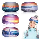 DAZZTIME Skibrillen Schutz Überzug,4 Stück Skibrillenschutz Überzug,Skibrille Schutzhülle,Ski Goggle Cover,Kratzschutz Skibrillen Schutzhülle,Skibrillen-Objektivschutz,Skibrille Cover für Reisen