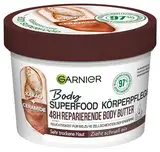 Garnier Reparierende Körperpflege für trockene Haut, Body Butter mit Kakaobutter und Ceramiden, Für bis zu 48 Stunden Feuchtigkeit, Body Superfood, 1 x 380 ml