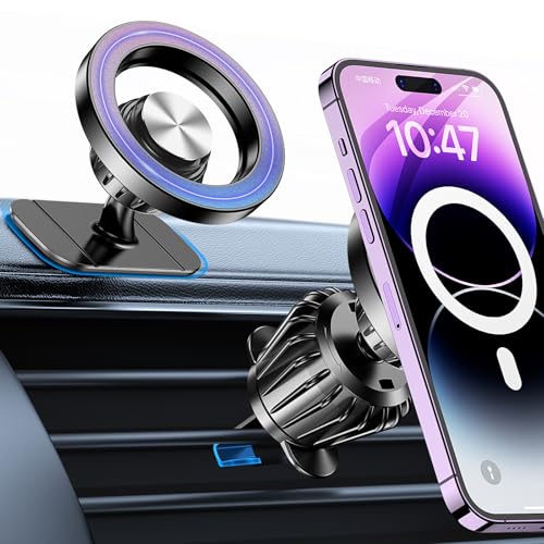 Handyhalterung Auto für Magsafe Autohalterung【20 Starke Magnet】Handy Halterung Auto Magnet, Car Phone Holder【360° Drehbar】Magnetische Handyhalterung Auto Zubehör für iPhone 16 Pro Max 15 14 13 12 Plus