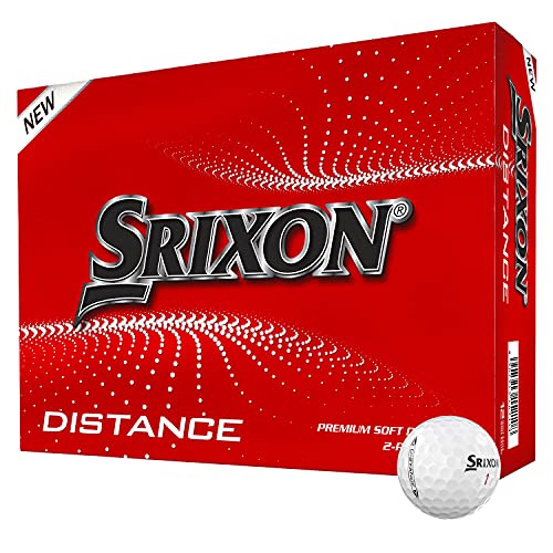 Srixon Distance 10 Dutzend Golfbälle Hohe Geschwindigkeit und reaktionsfreudiges Gefühl Widerstandsfähig und langlebig, Weiß, Einzelgröße