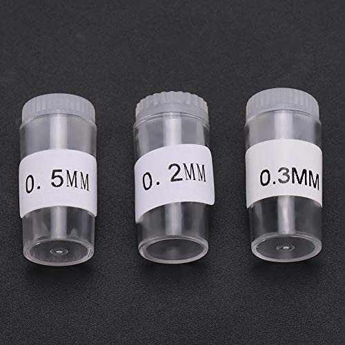 Jacksking Airbrush-Zubehör, Airbrush-Düsen und Nadeln Spitzen mit Vorratsbehälter 0,2 mm 0,3 mm 0,5 mm für Anfänger und Profis