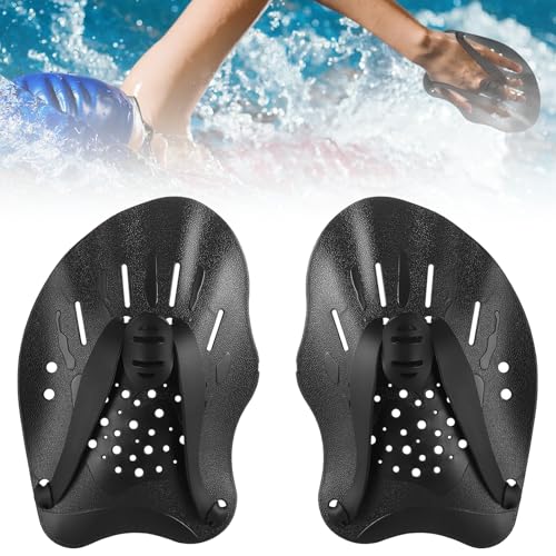 1 Paar Paddles Schwimmen,Schwimmpaddels Hand,Schwimmhilfe Erwachsene,Handpaddel Schwimmen,Hand Paddles Schwimmen,Fingerpaddles,Schwimm Paddles,Handpaddel zum Schwimmen,für Erwachsene,Unisex