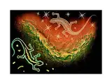The Art Stop Painting Drawing Aboriginal Australian Lizard Style Framed Print F12X4529