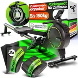 NEU Tretmann Rudergerät für Zuhause Set - extra leise- [Wirbelstrombremse2.0] bis 150KG Zertifiziert | patentiert ErgoKonzept | Rudergerät Magnet Rudermaschine Rudergeräte Ruder Fitnessgeräte