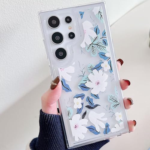 Nadoli Transparent Silikon Hülle für Samsung Galaxy A54 5G,Durchsichtig Klar Lustig Kreativ Leicht Dünn Weiche Stoßfest Handyhülle Schutzhülle mit Bunt Blume Entwurf