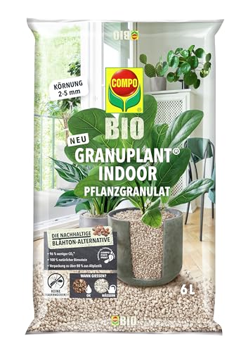 COMPO Bio GRANUPLANT Indoor Pflanzengranulat - 100% natürliches Pflanzengranulat aus Bimsstein - Körnung von 2-5 mm - 6 L