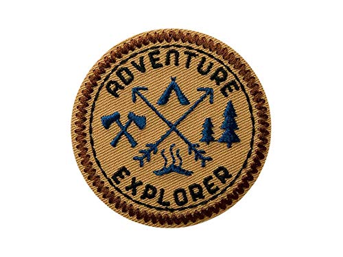 Mono-Quick Bügelbild Aufnäher Patch Applikation zum Aufbügeln Outdoor Adventure Explorer 5,3 cm