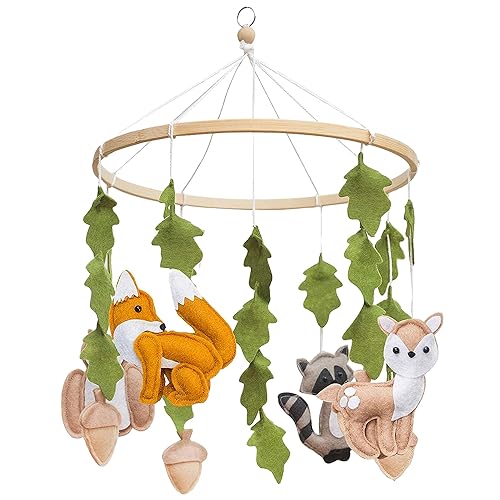 Mobile Waldtiere,MobileBaby,Mobile Filz,Mobile Wickeltisch,Mobile Baby Wald,Mobile Tiere Baby,Baby Mobile für Bett,Neugeborenen Geschenk Für Baby