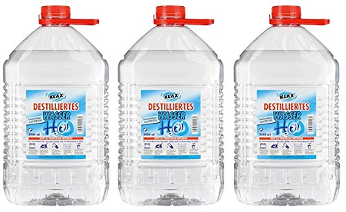 VECARO Destilliertes Wasser 15 Liter 3 Kanister zu je 5 Liter