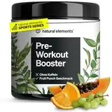 Pre-Workout Booster – Zero Koffein – Fruit Punch Geschmack – mit Niacin, Ginseng & BCAA – vegan, koffeinfrei – in Deutschland produziert & laborgeprüft