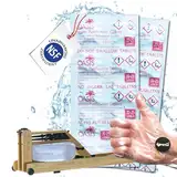 LevinQ 20x Chlortabletten geeignet für Rudergerät mit Wassertank,+ Handschuhe wie Waterrower, Skandika, Hammer, Vorteilspack, Gegen Algen, 2 Jahresbedarf, Puritabs Oasis Water Rower chlor Tabletten