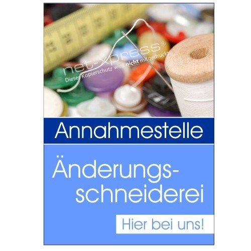 net-xpress Plakat Annahmestelle Änderungsschneiderei A1 Werbeplakat Poster