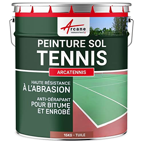 Rutschfeste Tennisplatzfarbe - ARCATENNIS Dachziegel - 15 kg (bis zu 30 m² in 2 schichten)